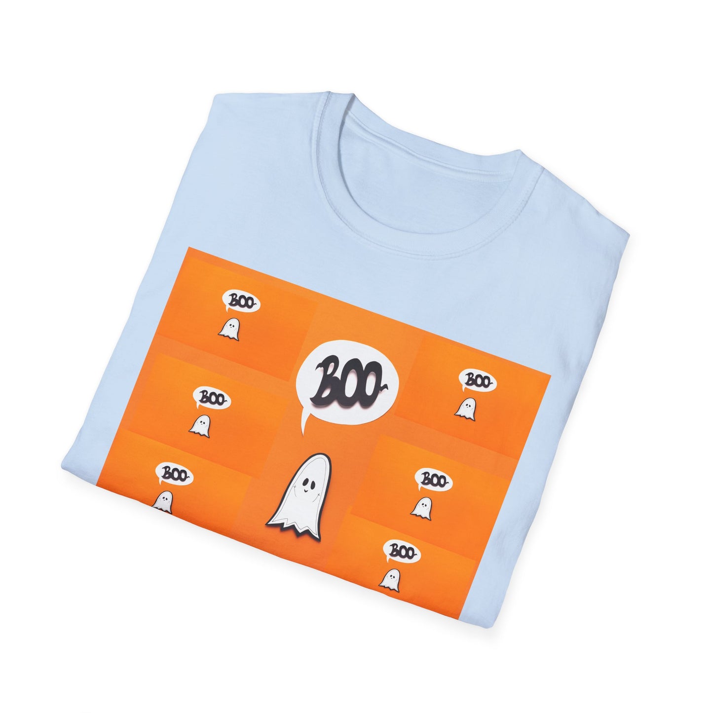 Halloween Ghost 'Boo' Unisex T-Shirt | Spooky Vibes, Costume, Fall Festivities, Trick-or-Treat, Fun Graphic Tee