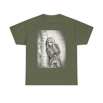 Fantasy Female Elf B & W Unisex Tee