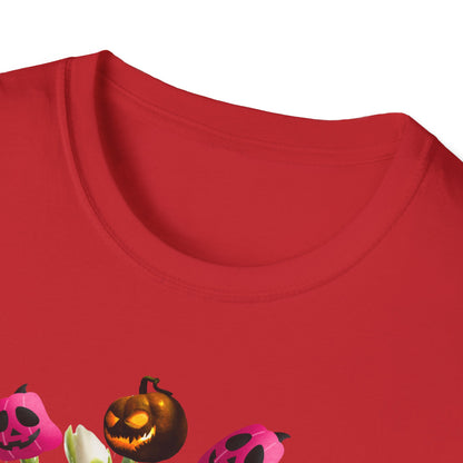 Halloween Pumpkin Bouquet T-Shirt, Cute Fall Tee, Unisex Graphic Shirt, Ideal for Halloween Parties, Seasonal Gift Idea