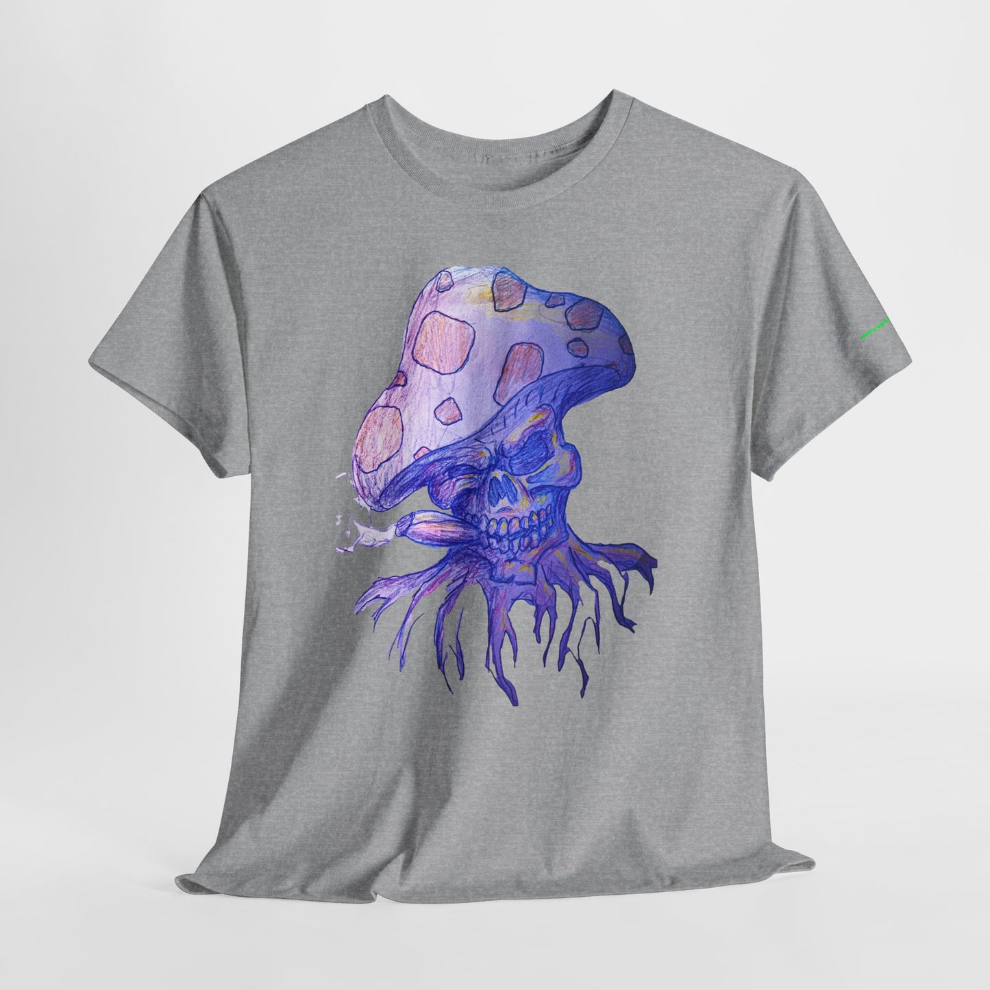 Skull Mushroom Graphic Tee for Nature Lovers