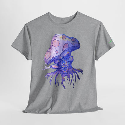 Skull Mushroom Graphic Tee for Nature Lovers