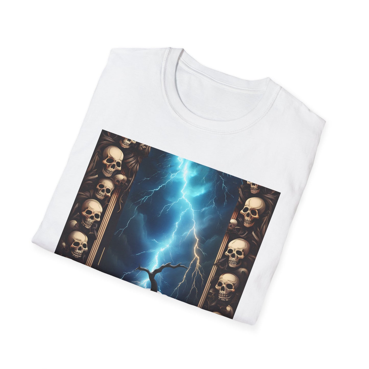 Spooky Skull Pumpkin Crawls from Frame T-Shirt, Halloween Shirt, Unisex Graphic Tee, Casual Halloween Wear, Fall Fashion
