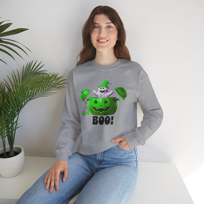 Halloween BOO Crewneck Sweatshirt, Unisex Boo Sweater for Fall Celebrations, Ghosts and Pumpkins Sweatshirt, Spooky Season Apparel, [...]