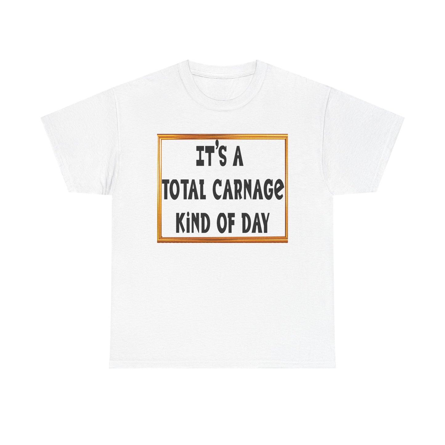 Total Carnage Unisex Heavy Cotton Tee, Casual t-shirt, Graphic Tee, Humor Shirt, Gift for Friends, Fun Apparel