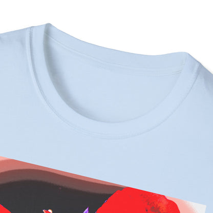 Sophie’s Saturday Floral Abstract T-Shirt — Red Rose Graphic Tee