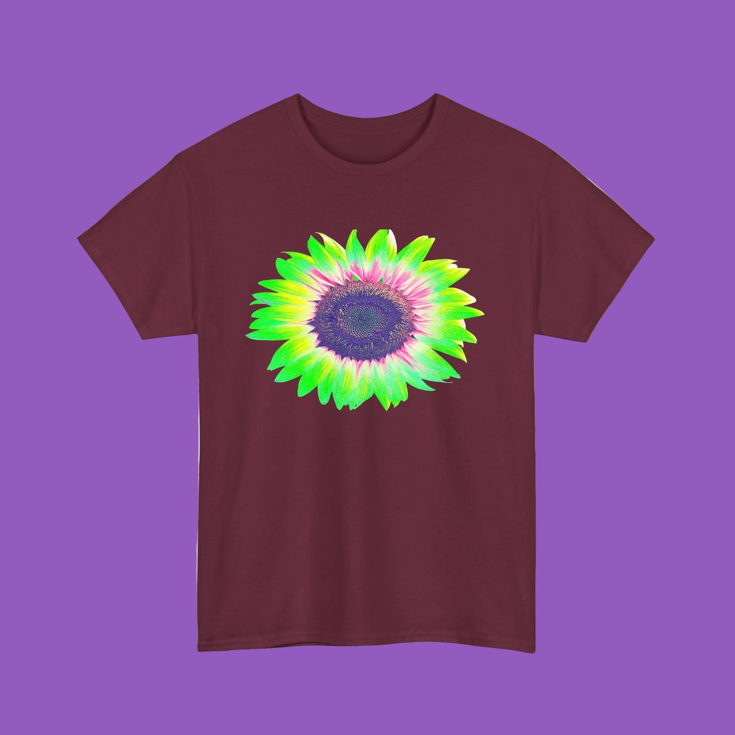 Neon Green Psychedelic Sunflower Tee