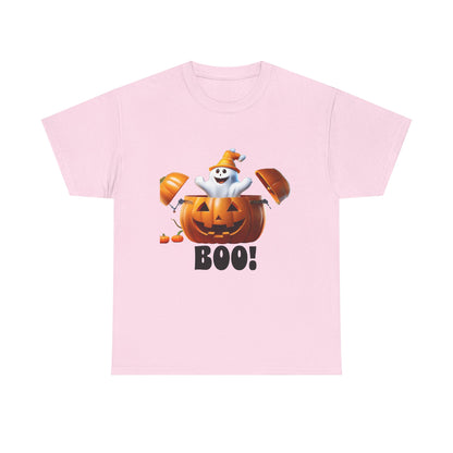 Halloween Jack-in-the-Box, unisex cotton tee