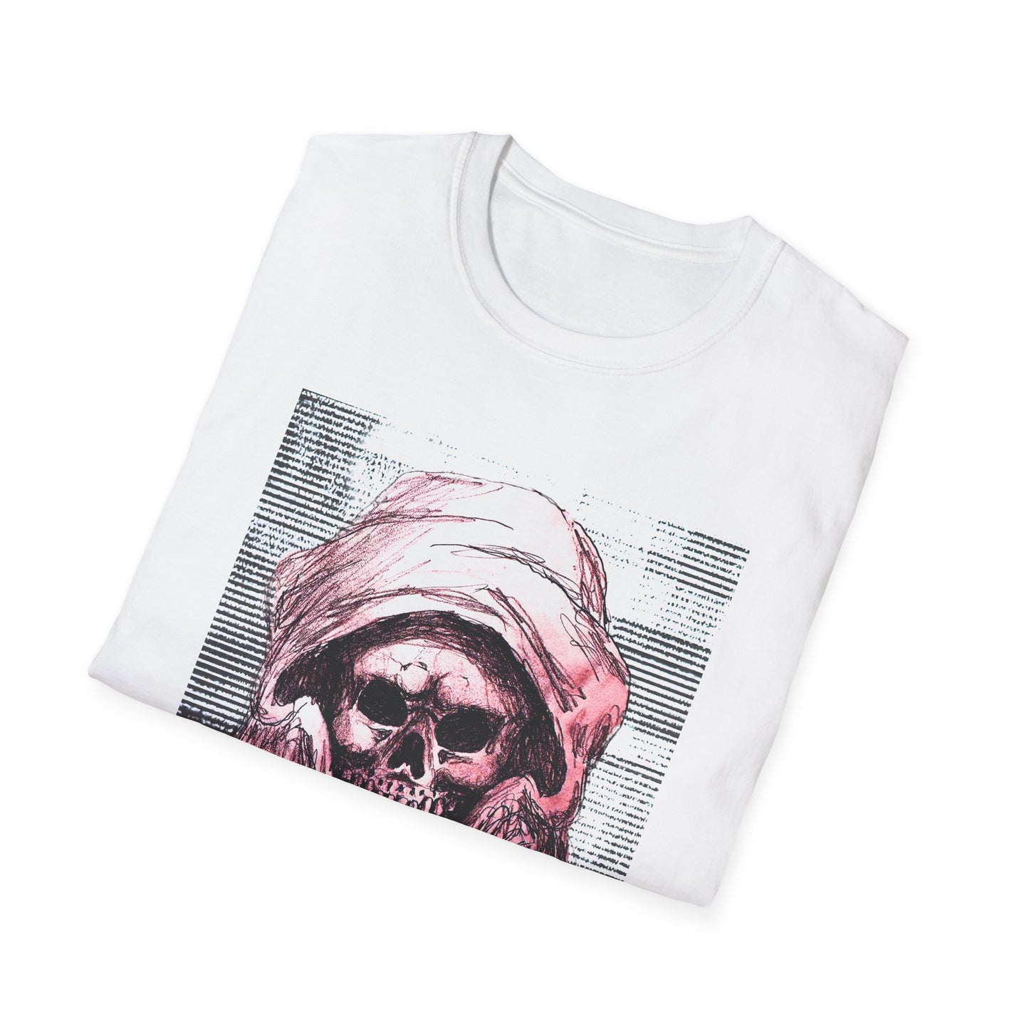 Grim Reaper Graphic Tee, Unisex Softstyle T-Shirt with Edgy Design, Halloween Apparel, Casual Streetwear, Gothic Fashion, Perfect Gift