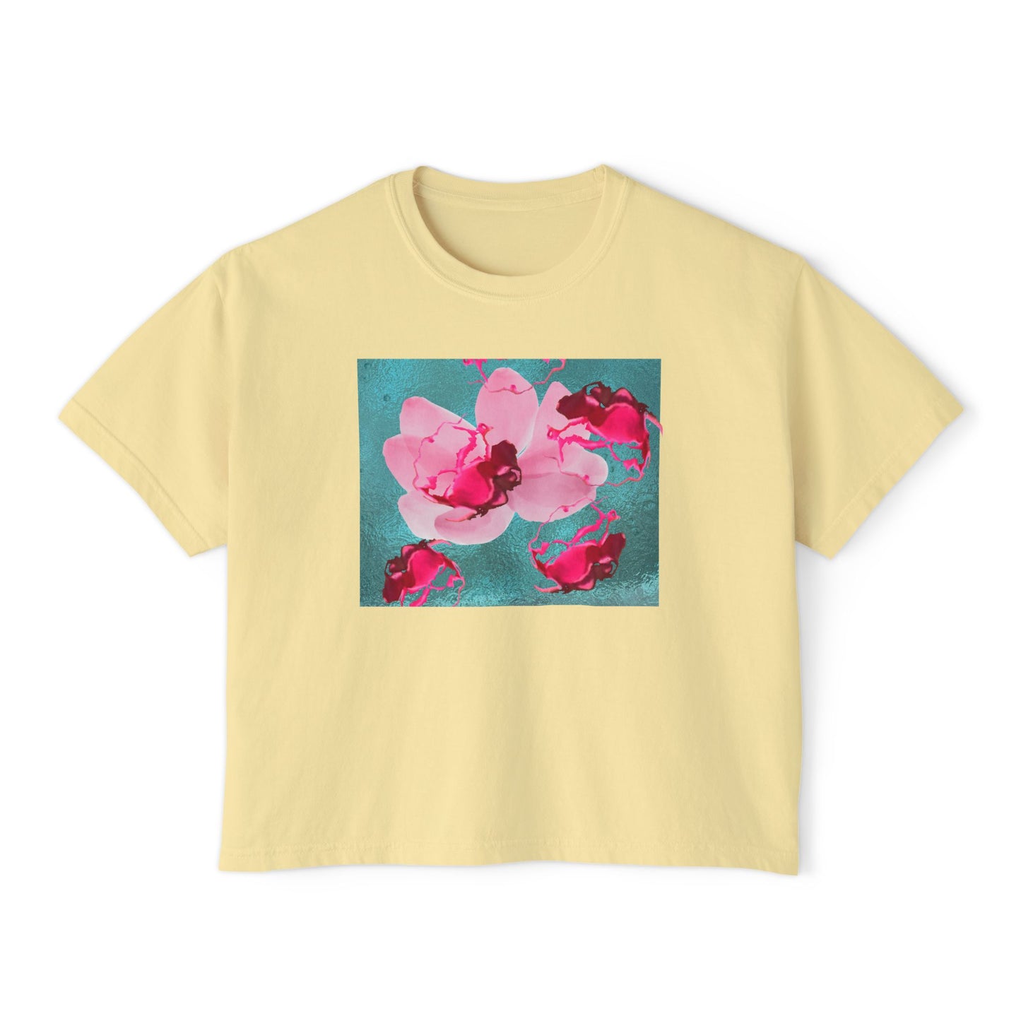 Women's Tee with Floating Roses Design