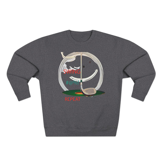 Golf Lover's Swing Unisex Crewneck Sweatshirt: Swing, Repeat, Perfect for Gifts, Sports Enthusiasts, Casual Wear, and Holidays