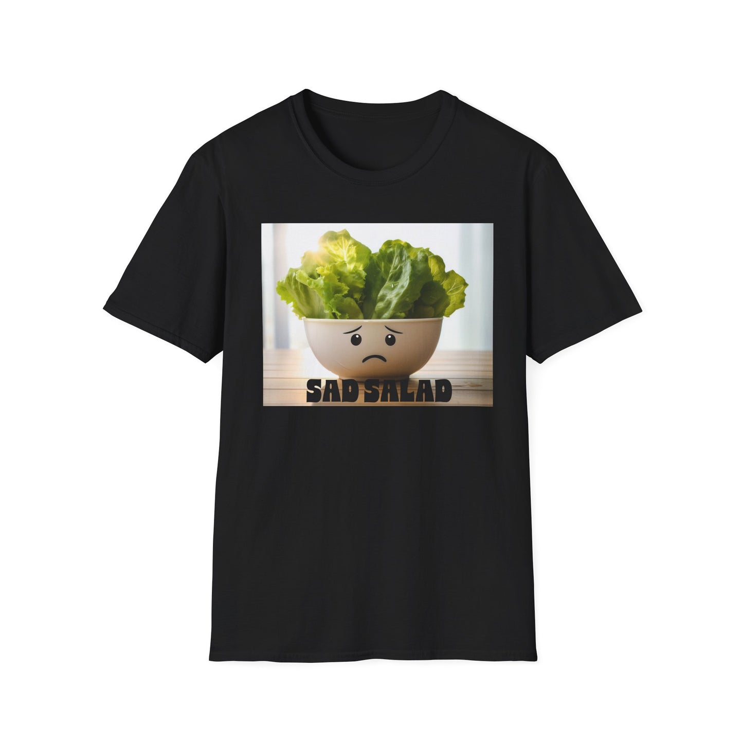 Cute T-Shirt with Sad Salad Face Design