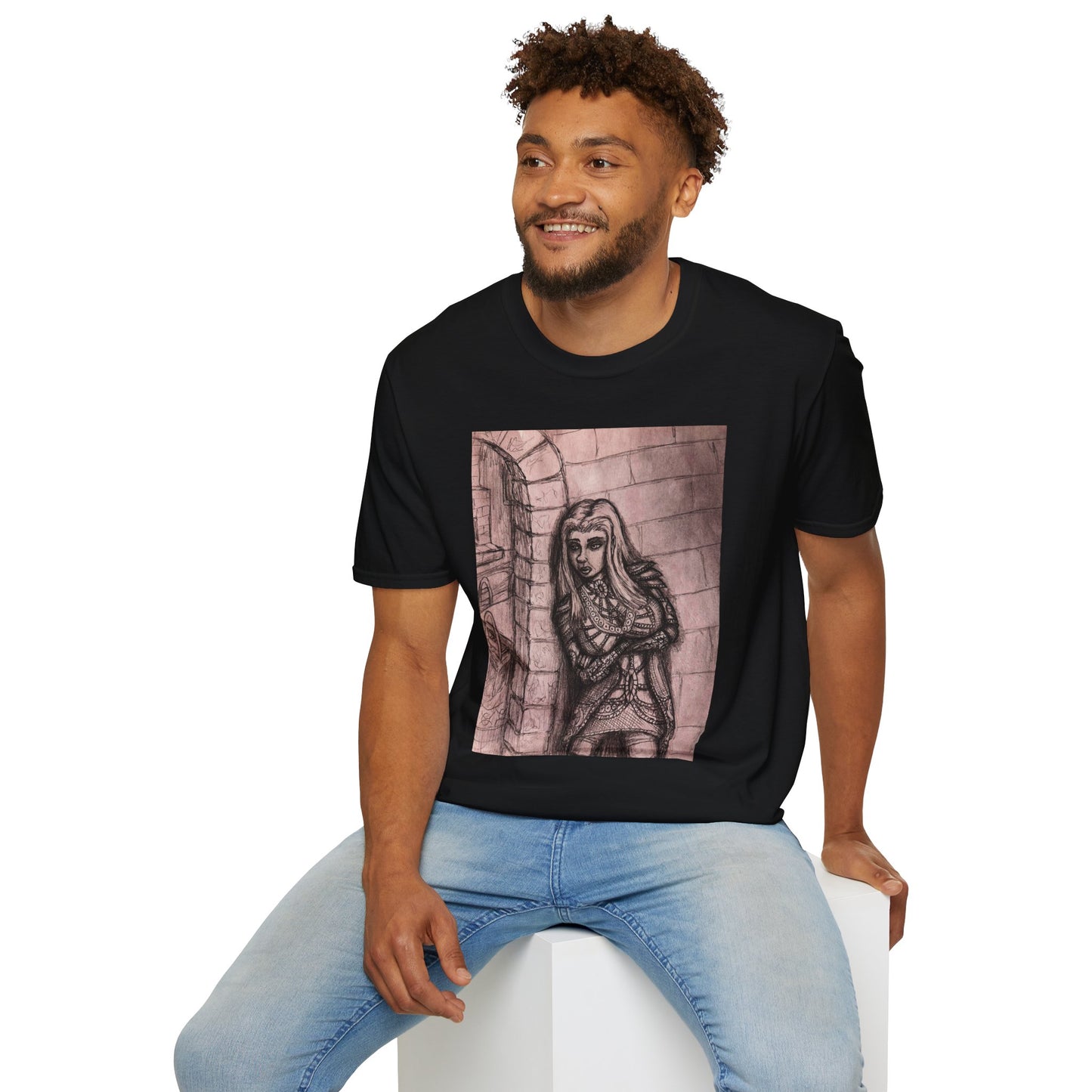 Fantasy Elf Warrior Unisex Softstyle T-Shirt