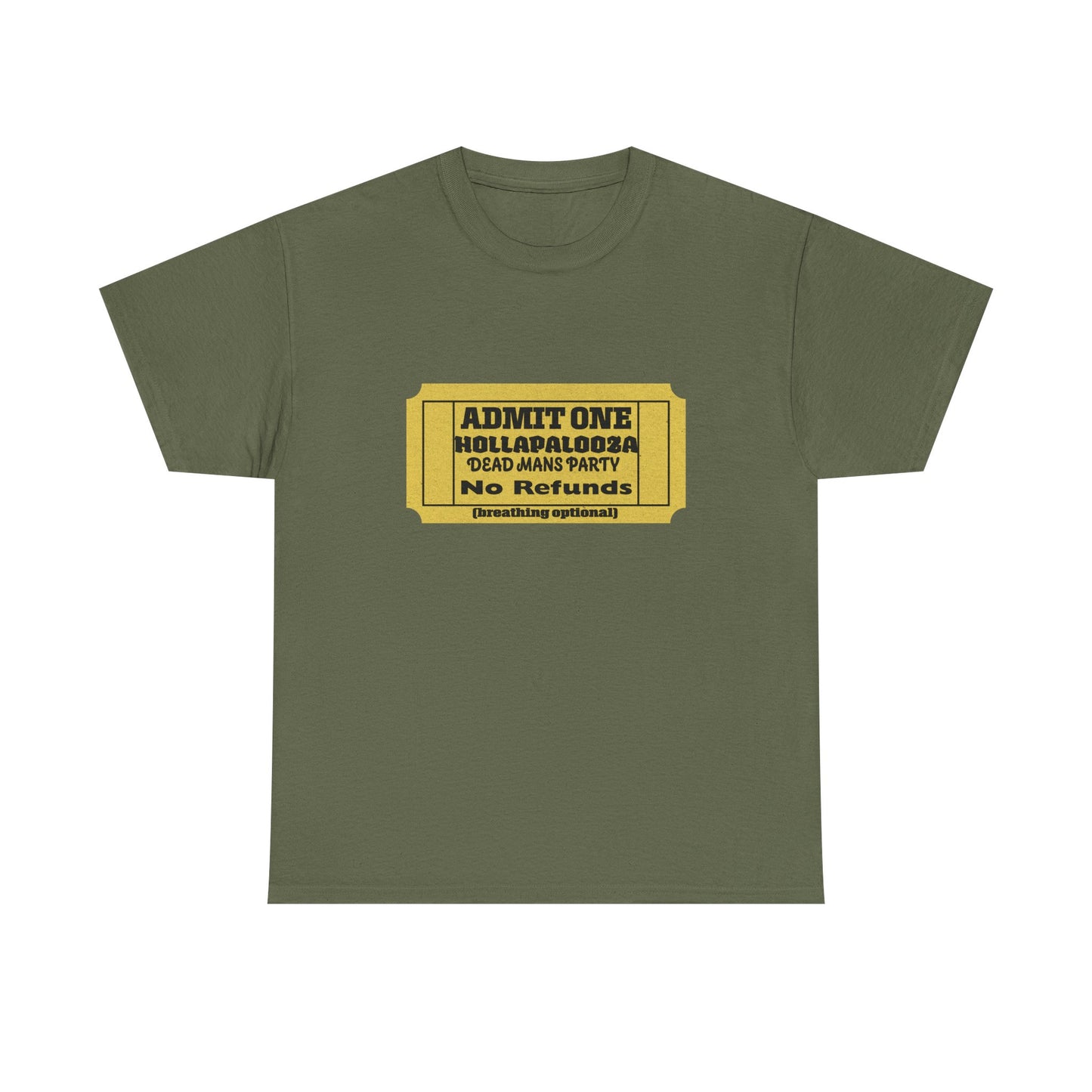 Halloween humor  Festival Event Unisex Tee - Admit One Ticket Design, Comfy T-Shirt for Concerts, Casual Wear, Gift Idea, Party Essentials