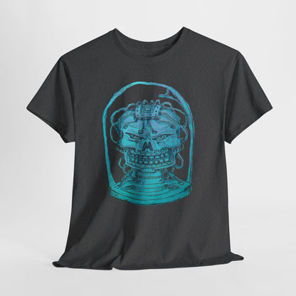 Vibrant Turquoise skull original design Unisex Heavy Cotton Tee