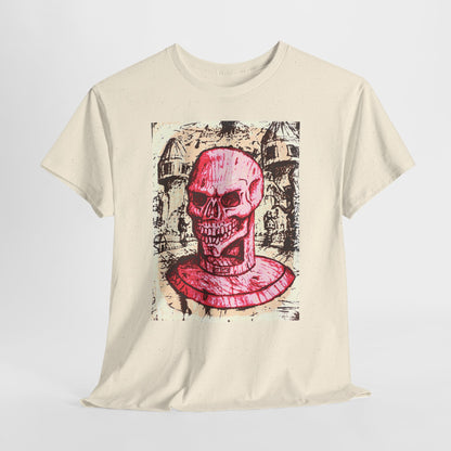 Vibrant Skull Graphic Tee, Unisex Heavy Cotton Shirt, Art Tee, Halloween Apparel, Edgy Casual Wear, Unique Gift