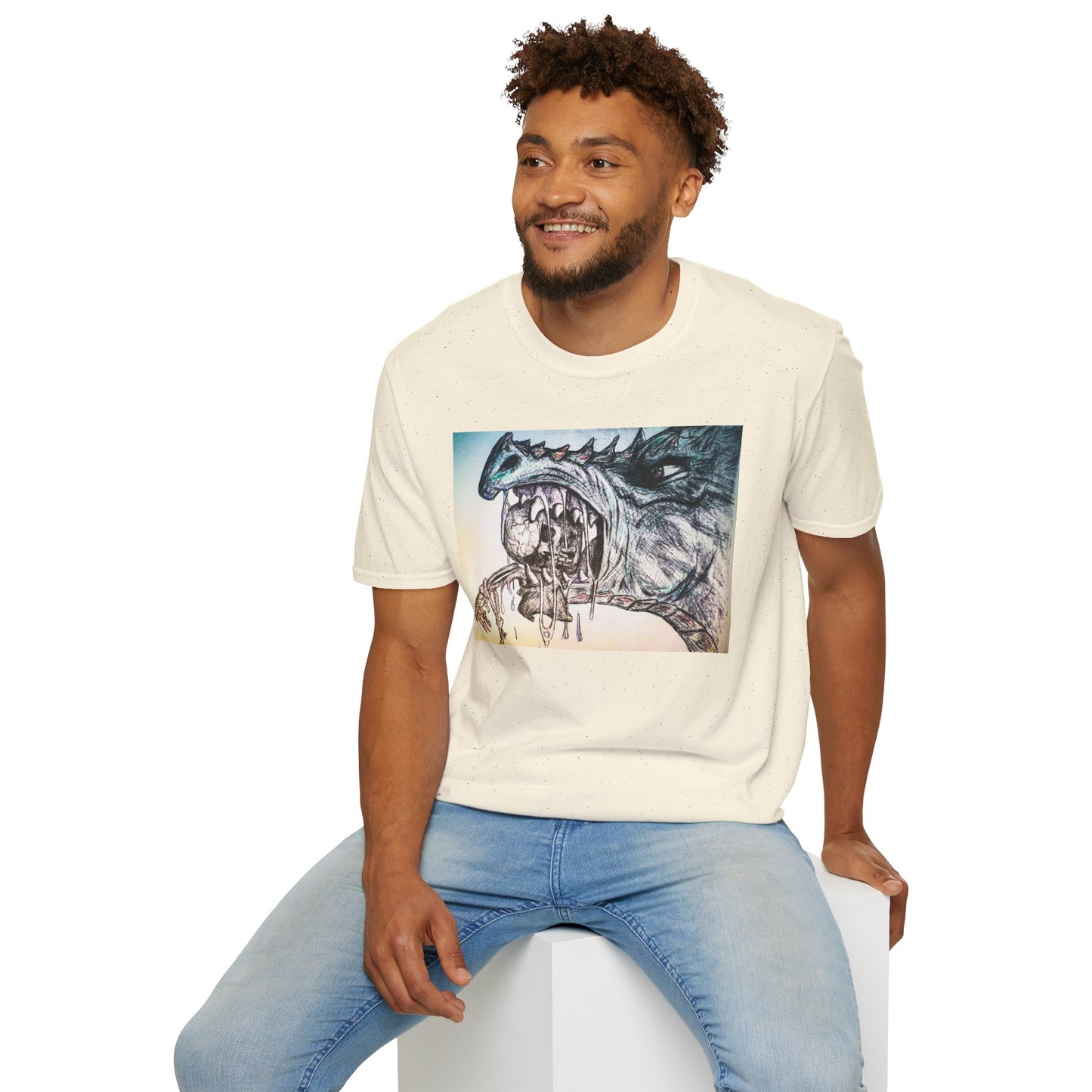 Graphic Dragon Art Unisex T-Shirt, Unique Gift for Ocean Lovers, Summer Vibes, Casual Wear, Perfect for Beach Days, Art Parties
