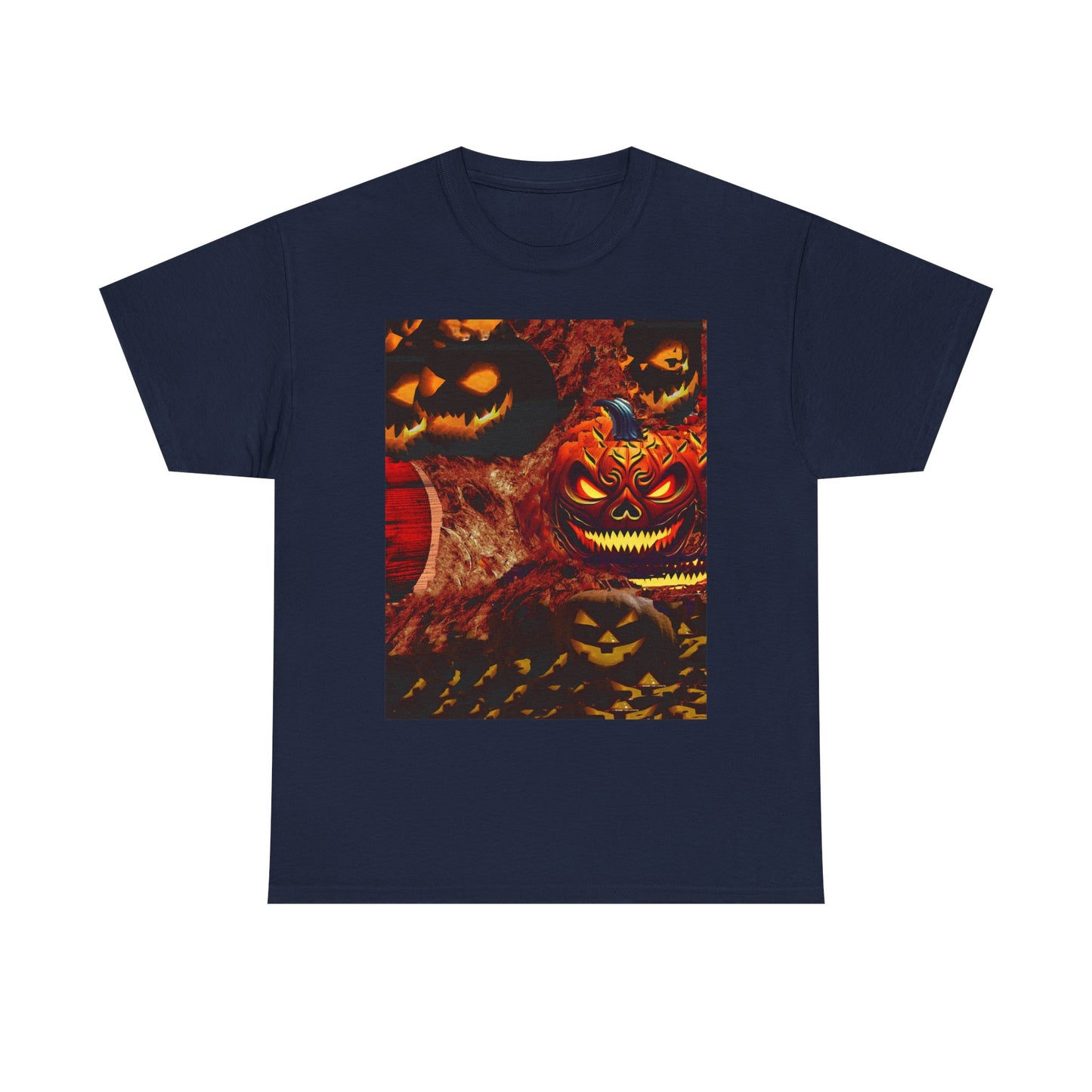 Halloween Distorted Pumpkin Unisex Tee, Spooky Shirt, Fall Apparel, Casual Halloween Outfit, Trick or Treat Tee, Festive Gift