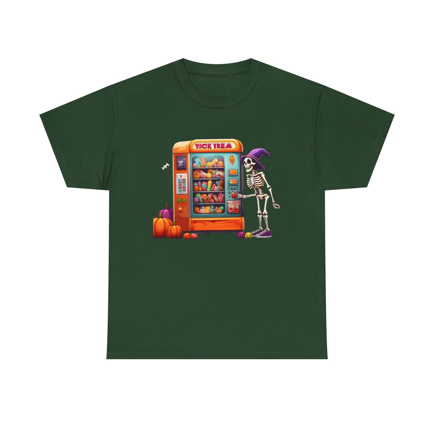 Halloween Skeleton Vending Machine Tee | Unisex Heavy Cotton T-Shirt, Spooky Shirt, Fall Fashion, Trick or Treat Top, Halloween Costume
