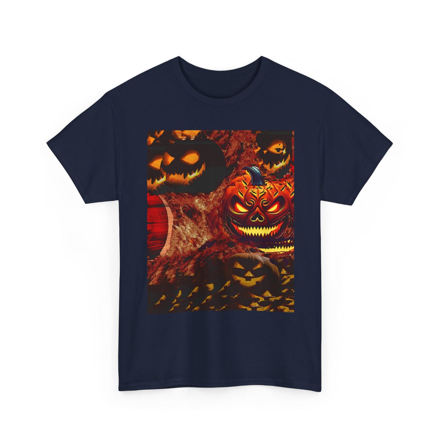 Halloween Distorted Pumpkin Unisex Tee, Spooky Shirt, Fall Apparel, Casual Halloween Outfit, Trick or Treat Tee, Festive Gift