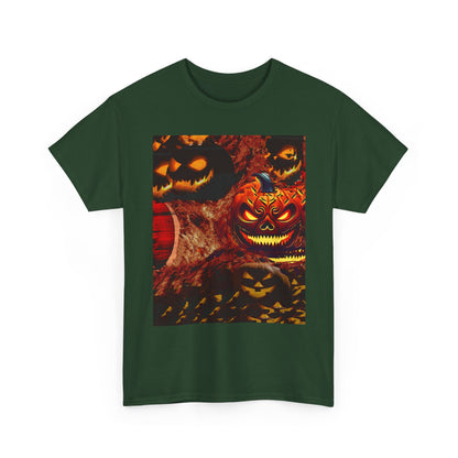 Halloween Distorted Pumpkin Unisex Tee, Spooky Shirt, Fall Apparel, Casual Halloween Outfit, Trick or Treat Tee, Festive Gift