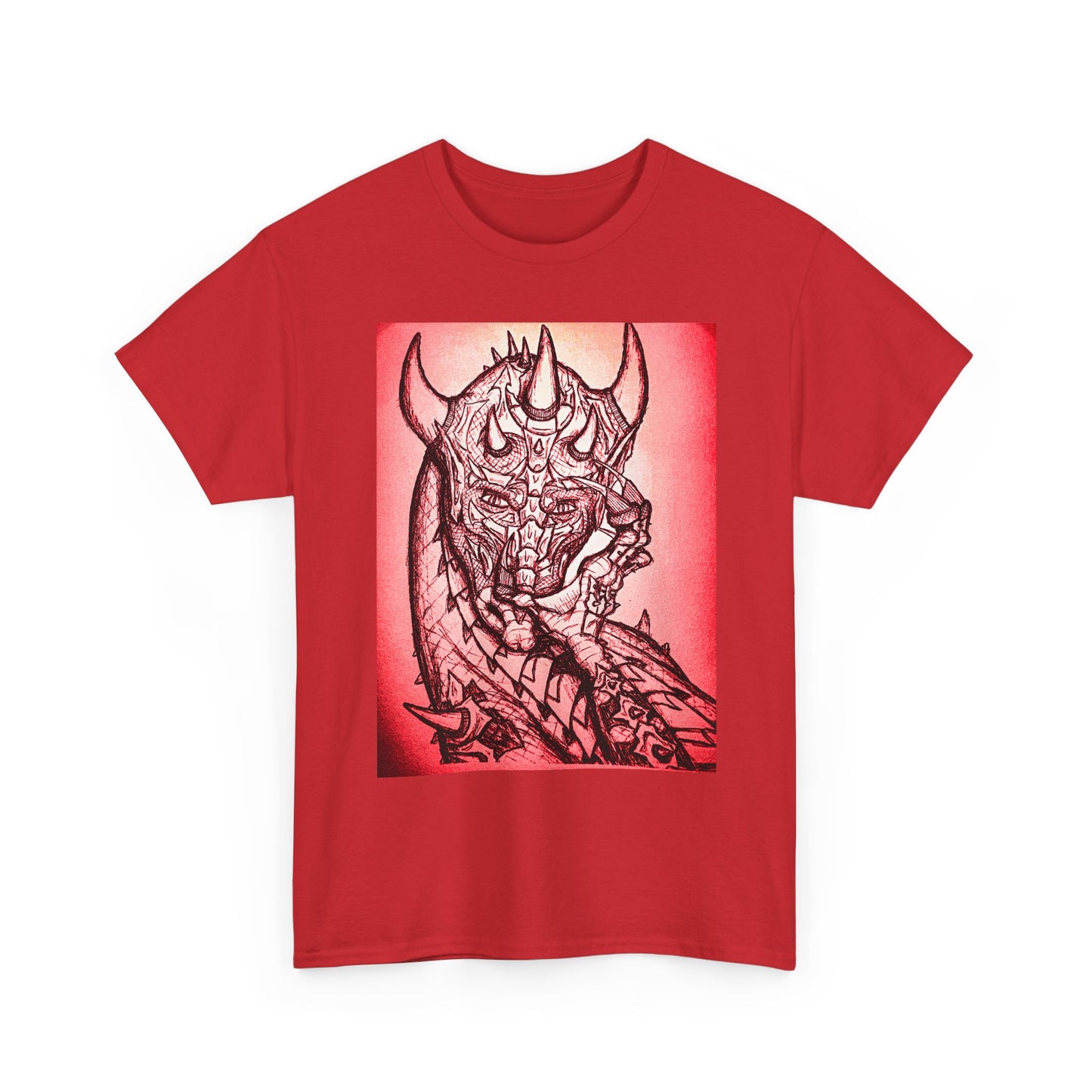 Bold Graphic Tee with Gothic Dragon Design, Unisex Cotton Shirt, Unique Art Tee, Oversized Casual Top, Gift for Art Lovers