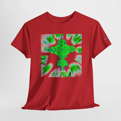Celtic Green Cross T-Shirt — Vibrant Celtic Knotwork Tee