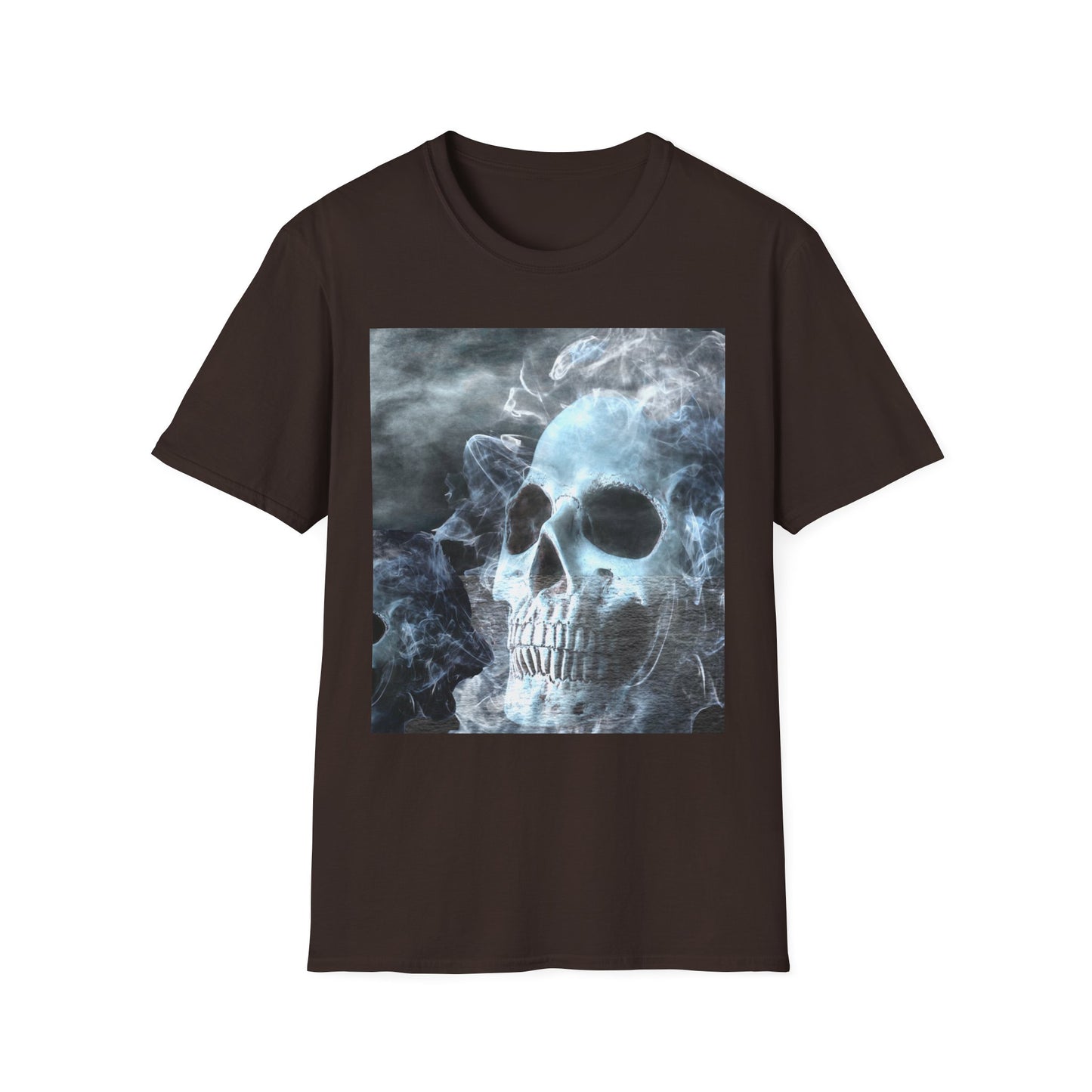 Eerie Skull Graphic T-Shirt for Dark Aesthetic Lovers, Unisex Casual Wear, Halloween Tee, Alternative Fashion