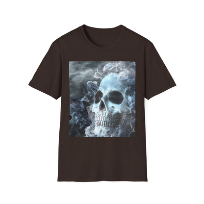 Eerie Skull Graphic T-Shirt for Dark Aesthetic Lovers, Unisex Casual Wear, Halloween Tee, Alternative Fashion