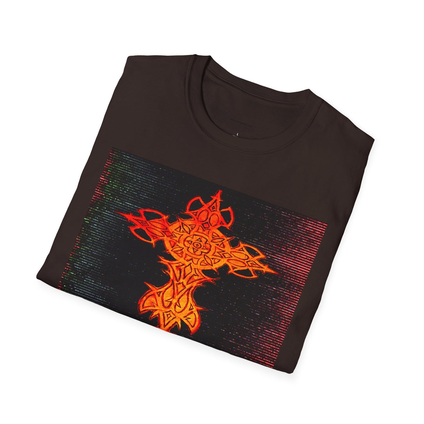 Celtic Fiery Cross T-Shirt – Tribal Flame Graphic Tee