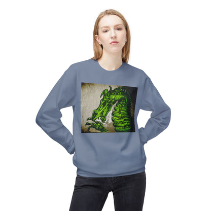 Vintage Green Dragon Unisex Midweight Softstyle Fleece Crewneck Sweatshirt