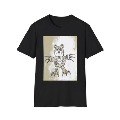 Demonic  Artistic Bear T-Shirt, Unisex Graphic Tee, Unique Animal Art Shirt, Fun Casual Wear, Gift for Kids & Teens, Birthday or Holiday