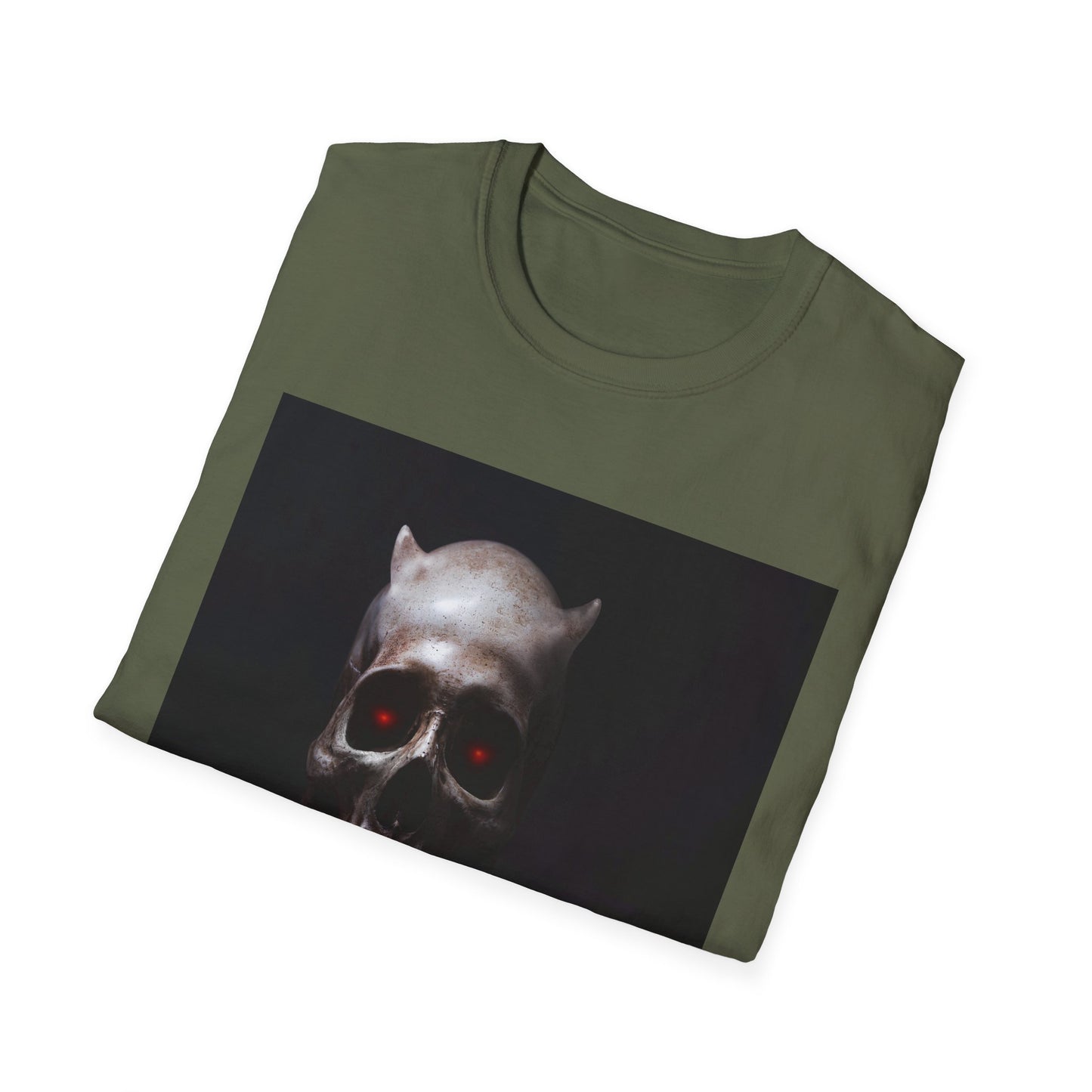 Spooky Skull BOO Halloween Tee, Unisex Softstyle T-Shirt, Halloween Apparel, Casual Ghost Shirt, October Fun Wear, Boo T-Shirt