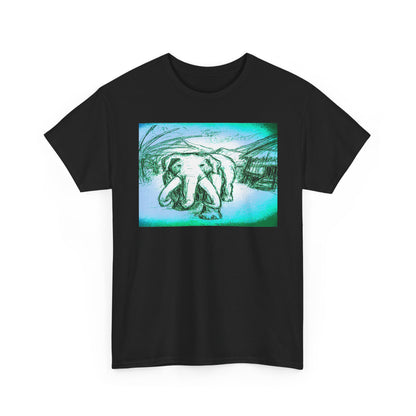 Artistic Elephant Unisex Cotton Tee - Unique Graphic Design