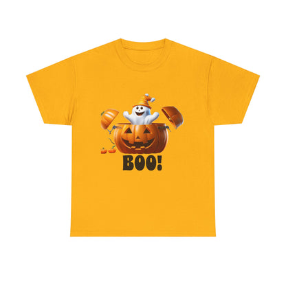 Halloween Jack-in-the-Box, unisex cotton tee