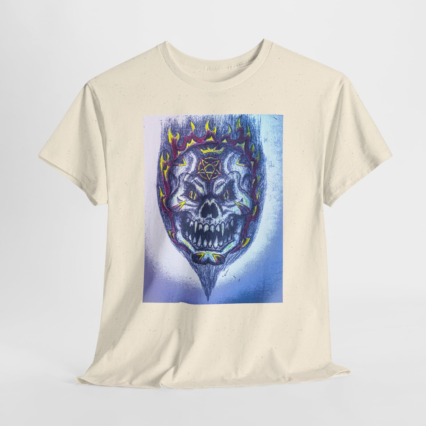 Edgy Skull Graphic Tee, Unisex Heavy Cotton T-Shirt for Halloween, Music Festivals, Everyday Wear, Gifts for Him and Her