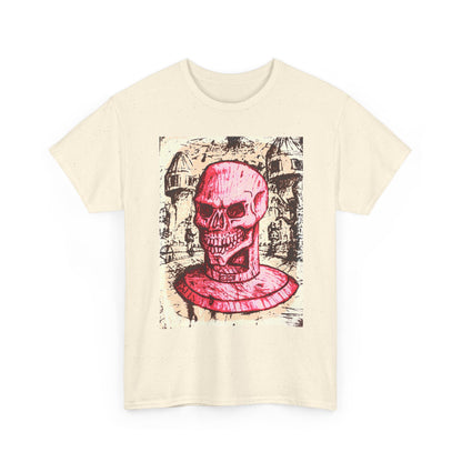 Vibrant Skull Graphic Tee, Unisex Heavy Cotton Shirt, Art Tee, Halloween Apparel, Edgy Casual Wear, Unique Gift