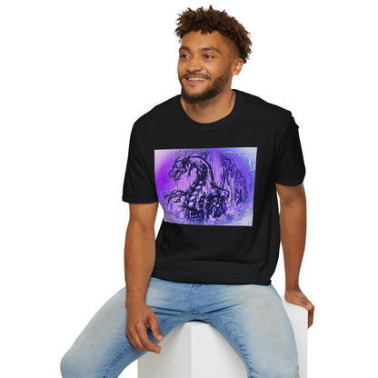 Dragon T-Shirt in Purple Tones - Unisex