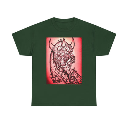 Bold Graphic Tee with Gothic Dragon Design, Unisex Cotton Shirt, Unique Art Tee, Oversized Casual Top, Gift for Art Lovers