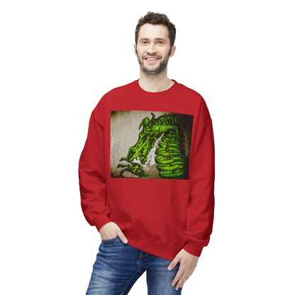 Vintage Green Dragon Unisex Midweight Softstyle Fleece Crewneck Sweatshirt