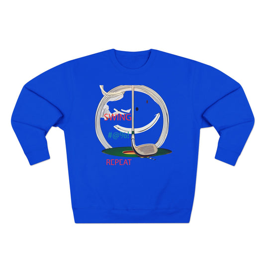 Golf Lover's Swing Unisex Crewneck Sweatshirt: Swing, Repeat, Perfect for Gifts, Sports Enthusiasts, Casual Wear, and Holidays