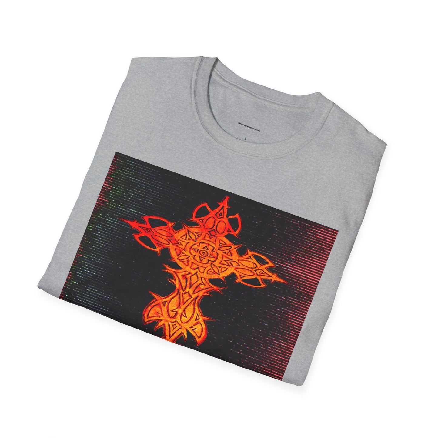 Celtic Fiery Cross T-Shirt – Tribal Flame Graphic Tee