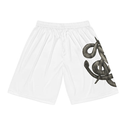 Snake Print Basketball Shorts - Unique Athletic Wear for Sport Lovers
