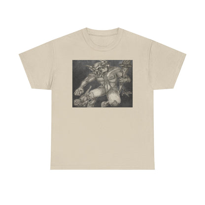 Bull Warrior With Kitten B & W design Unisex Tee