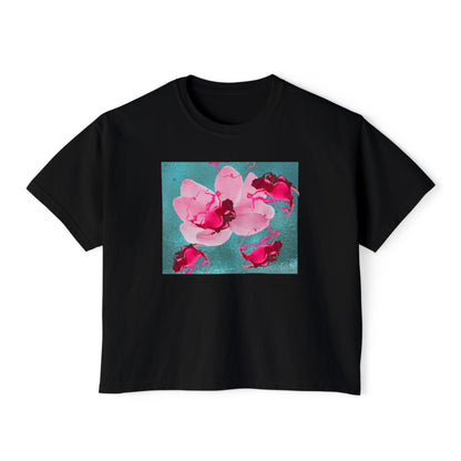 Women's Tee with Floating Roses Design