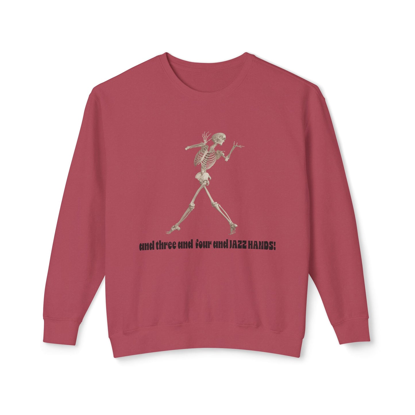 Skeleton Dance Unisex Lightweight Crewneck Sweatshirt, Halloween Sweater, Funny Gift, Casual Wear, Dance Lovers Sweatshirt, Unique Apparel