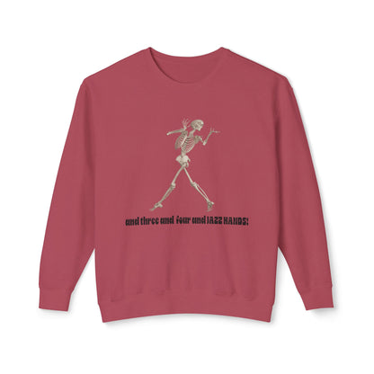 Skeleton Dance Unisex Lightweight Crewneck Sweatshirt, Halloween Sweater, Funny Gift, Casual Wear, Dance Lovers Sweatshirt, Unique Apparel