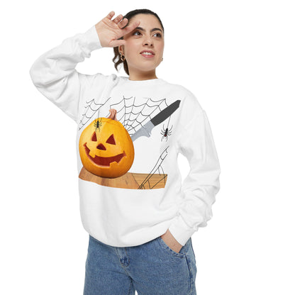 Spooky Pumpkin Sweatshirt, Halloween Apparel, Fall Fashion, Cozy Unisex Crewneck, Pumpkin Decor, Family Friendly Halloween