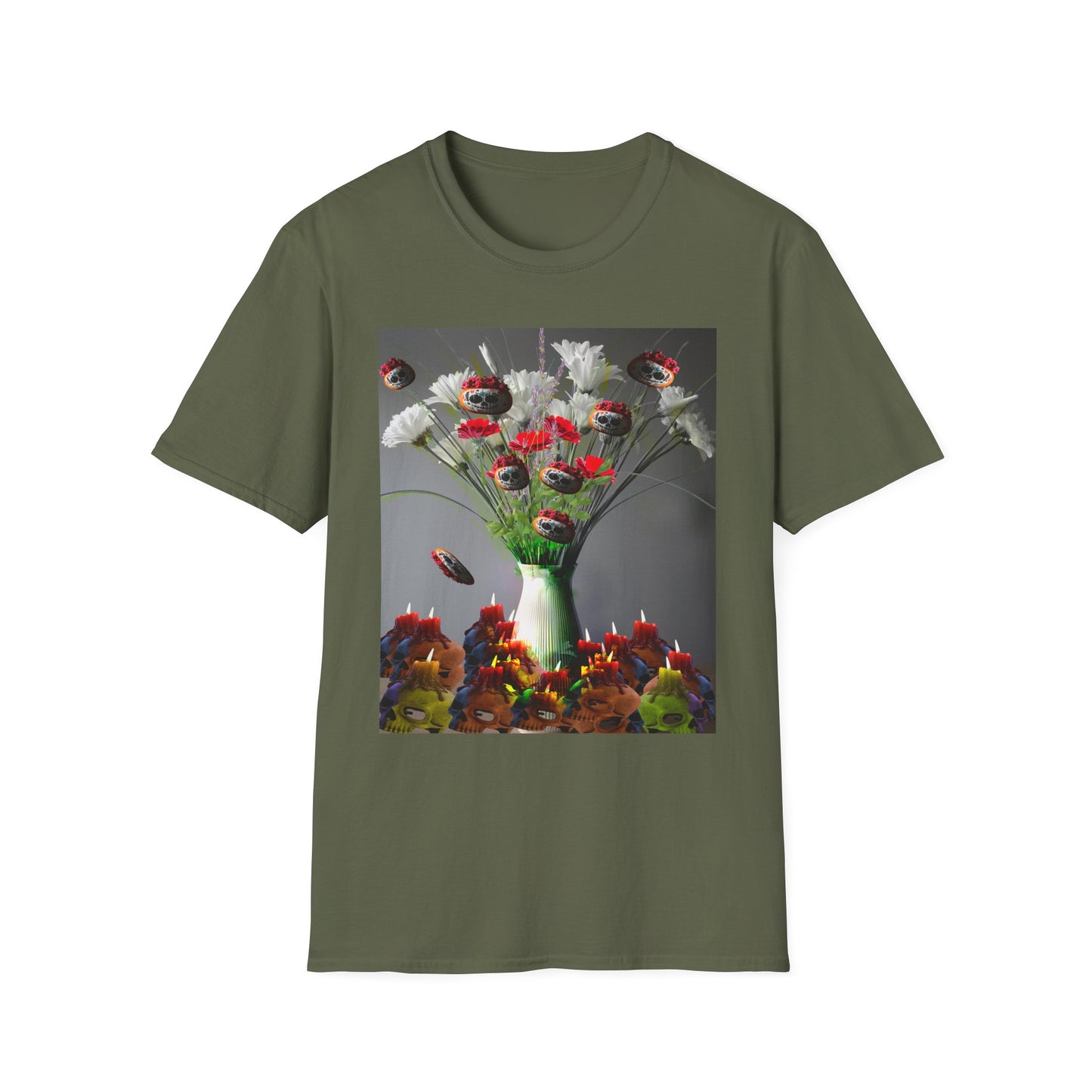 Skeleton Pumpkin Bouquet T-Shirt