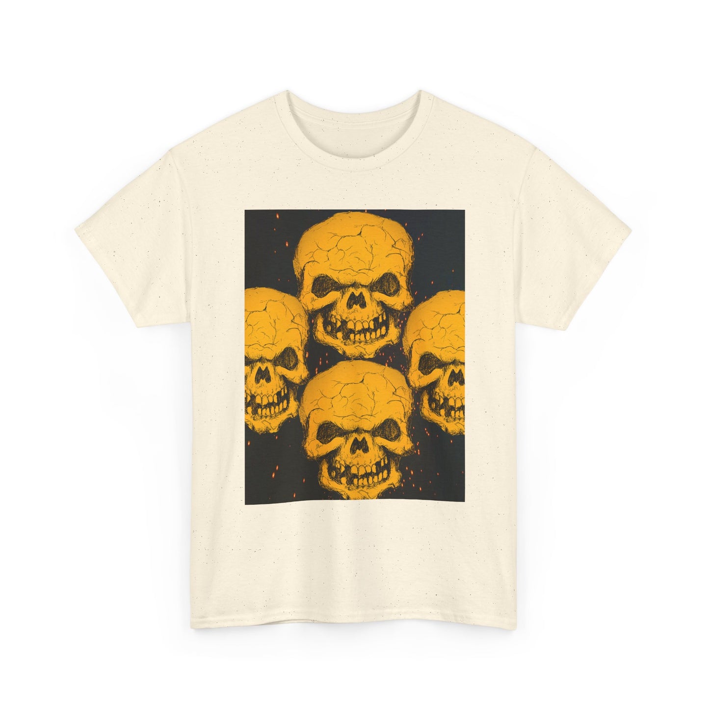 Halloween Skull  Graphic Tee, Unisex Heavy Cotton Tee, Graphic T-Shirt, Casual Wear, Unique Halloween Style, Perfect for Parties