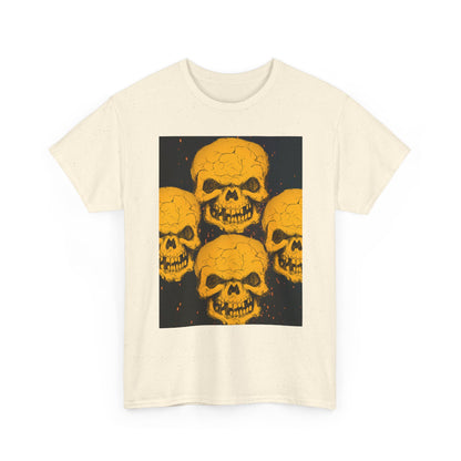 Halloween Skull  Graphic Tee, Unisex Heavy Cotton Tee, Graphic T-Shirt, Casual Wear, Unique Halloween Style, Perfect for Parties